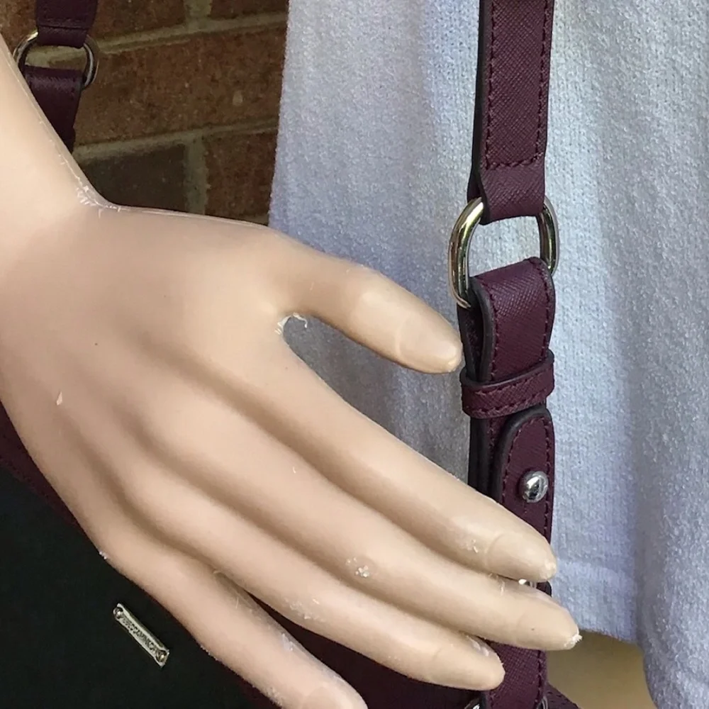 Rebecca Minkoff Designer crossbody bag in green and burgundy